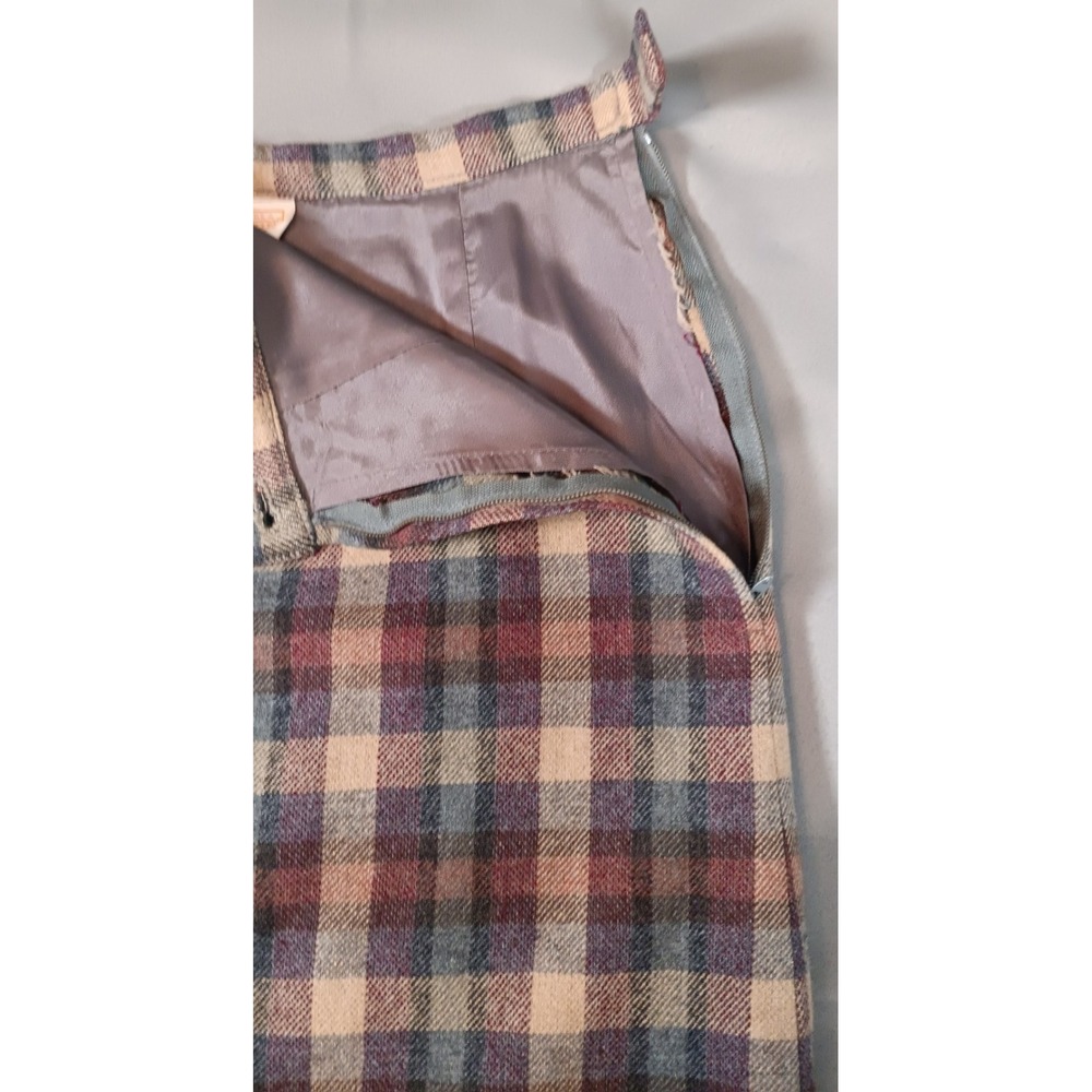 VTG Pendleton Midi Skirt Women's Plaid Wool Academia Preppy geek old money lux - Picture 6 of 10